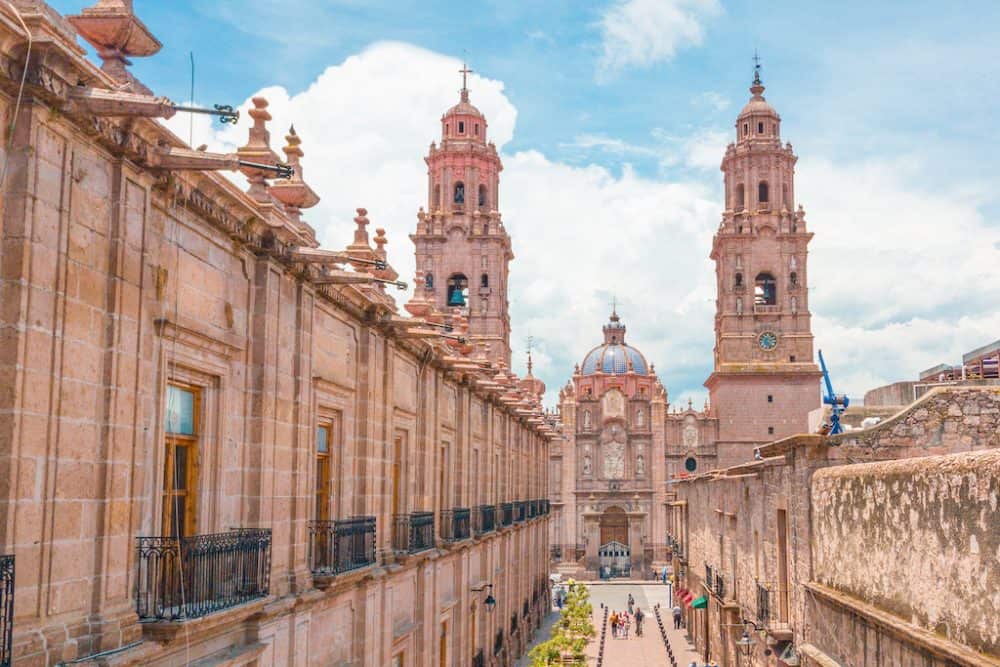 Morelia - a historic colonial building in Mexico