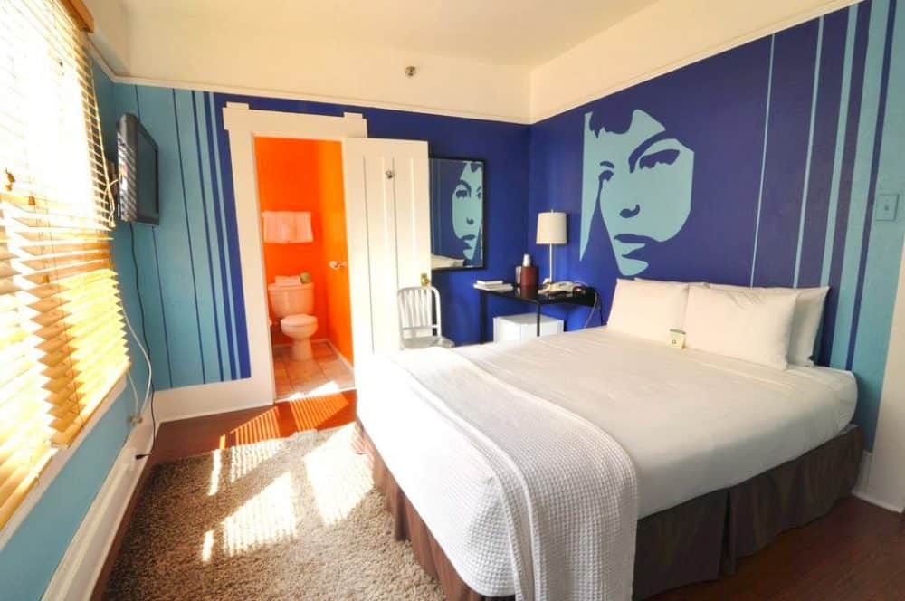 Art hotel bedroom in San Francisco