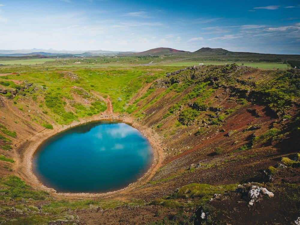 Kerid Crater Lake, Iceland - a volcanic crater lake