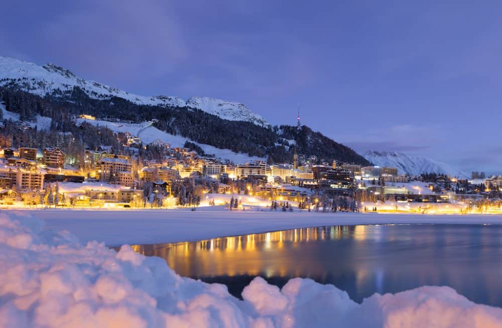 St Moritz - a glitzy alpine resort town