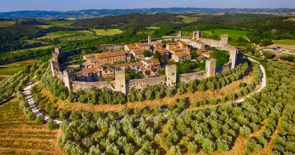 Monteriggioni walled town in Tuscany
