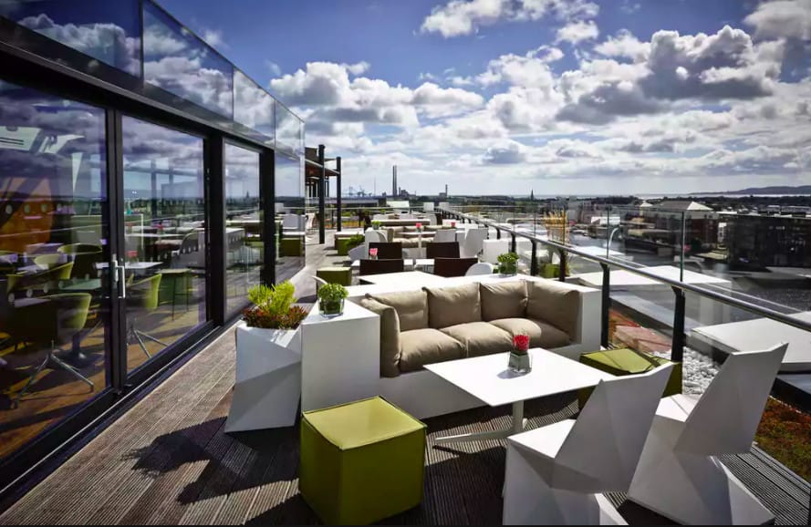 A terrace view of The Marker Hotel in Dublin
