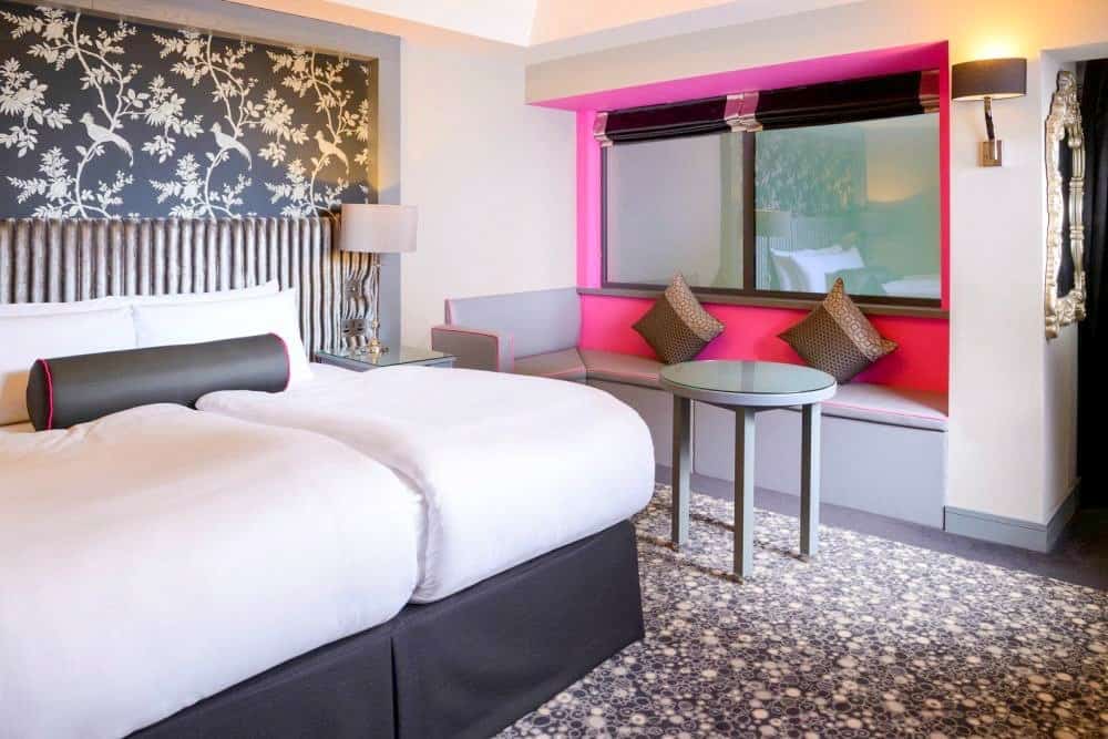 An insider view of a bedroom in Hampton Hotel in Dublin 