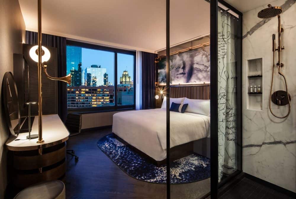 A trendy hotel in Chicago