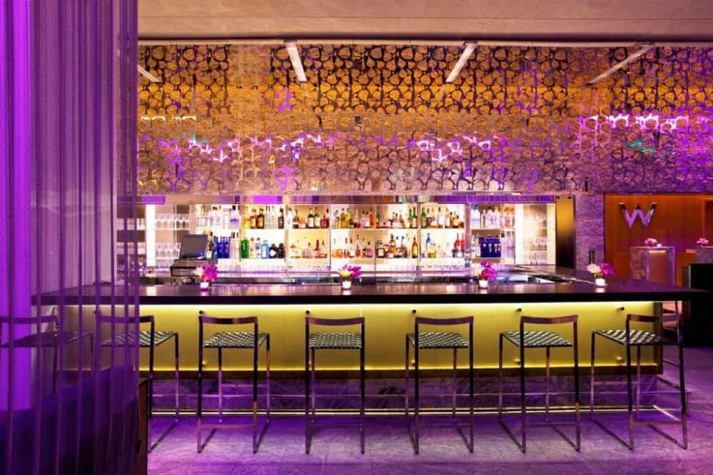An inside view of Bar at W Hotel Boston