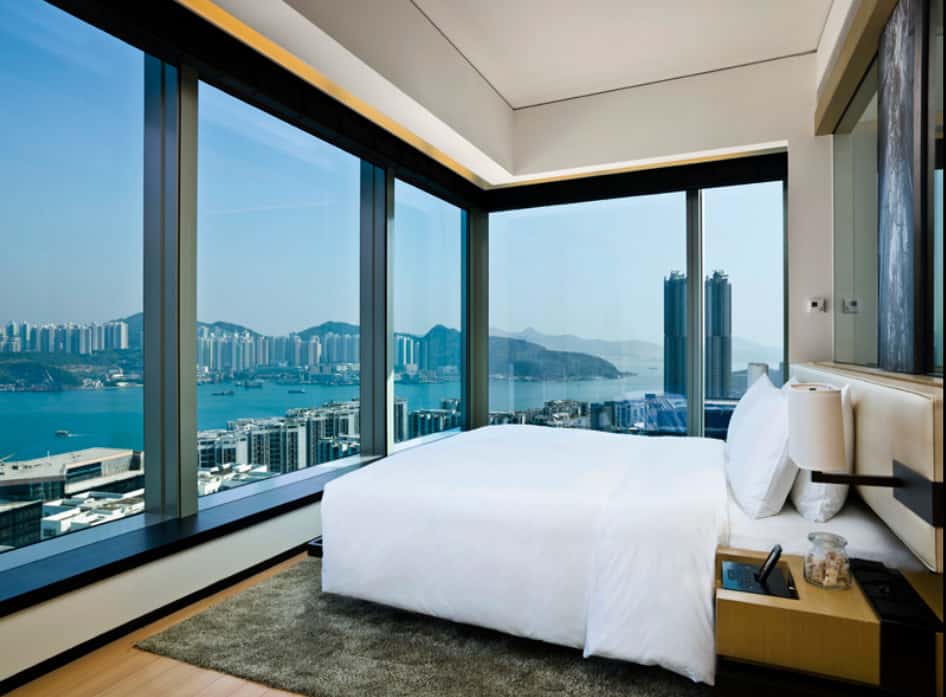 View of the bedroom of Hotel East Hong Kong 