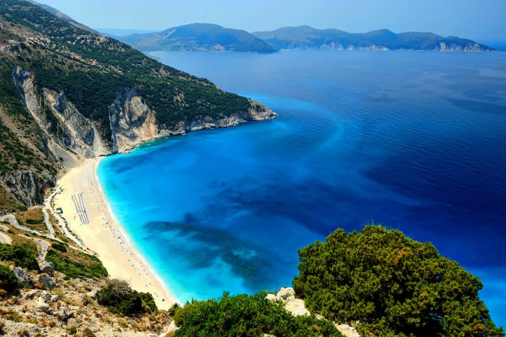 Kefalonia Island Beach In Greece