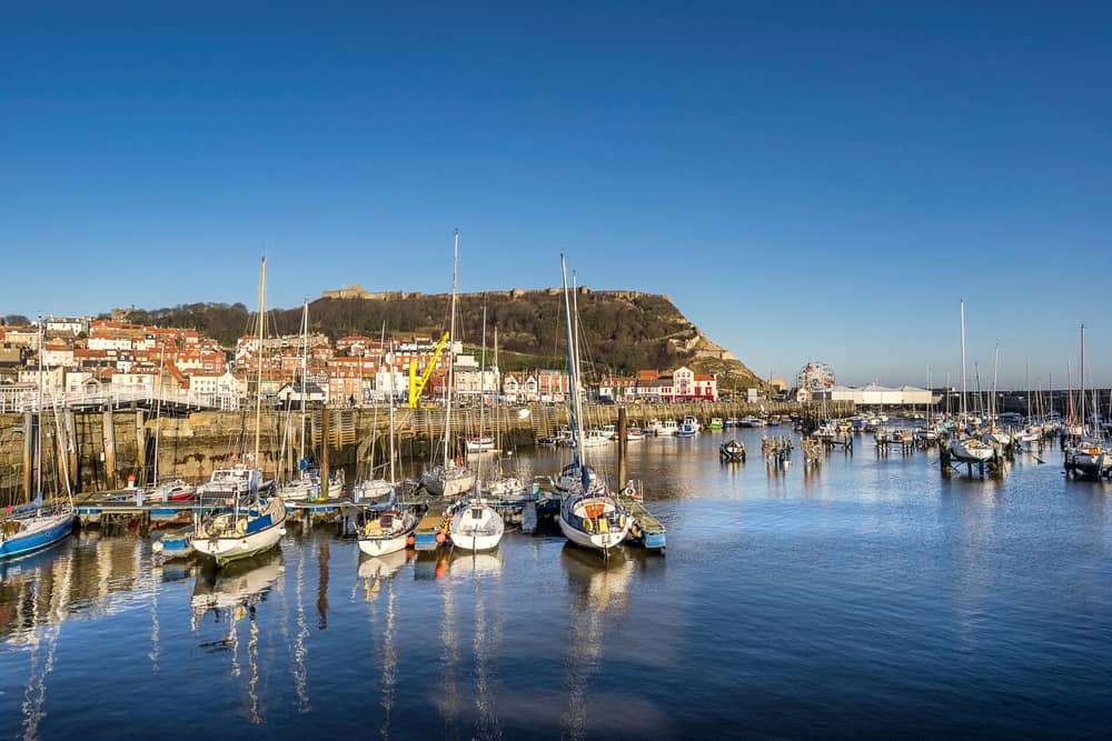 Scarborough harbour in Yorkshire England