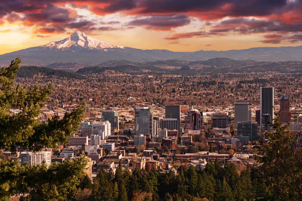 View of Portland from Pittock Mansion