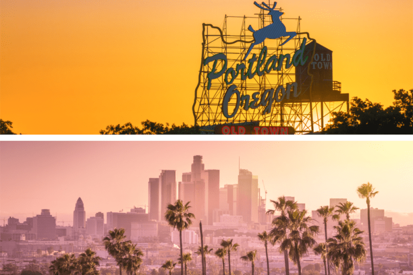 Portland versus Los Angeles - travel or live