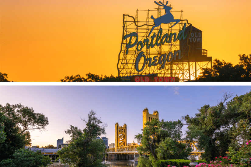 Portland versus Sacramento - travel or living