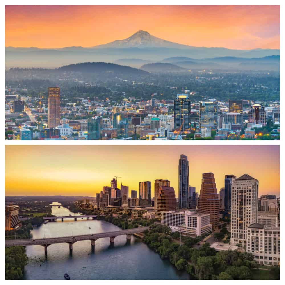 Portland vs Austin - living or travel