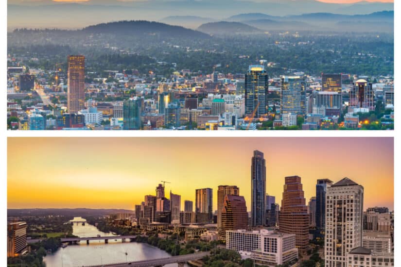 Portland Versus Austin - living or visiting