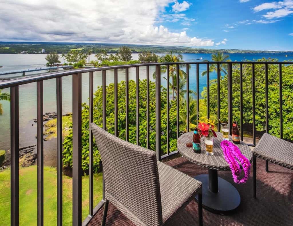 A view of Balocony at Castle Hilo Hawaiian Hotel in Big Island