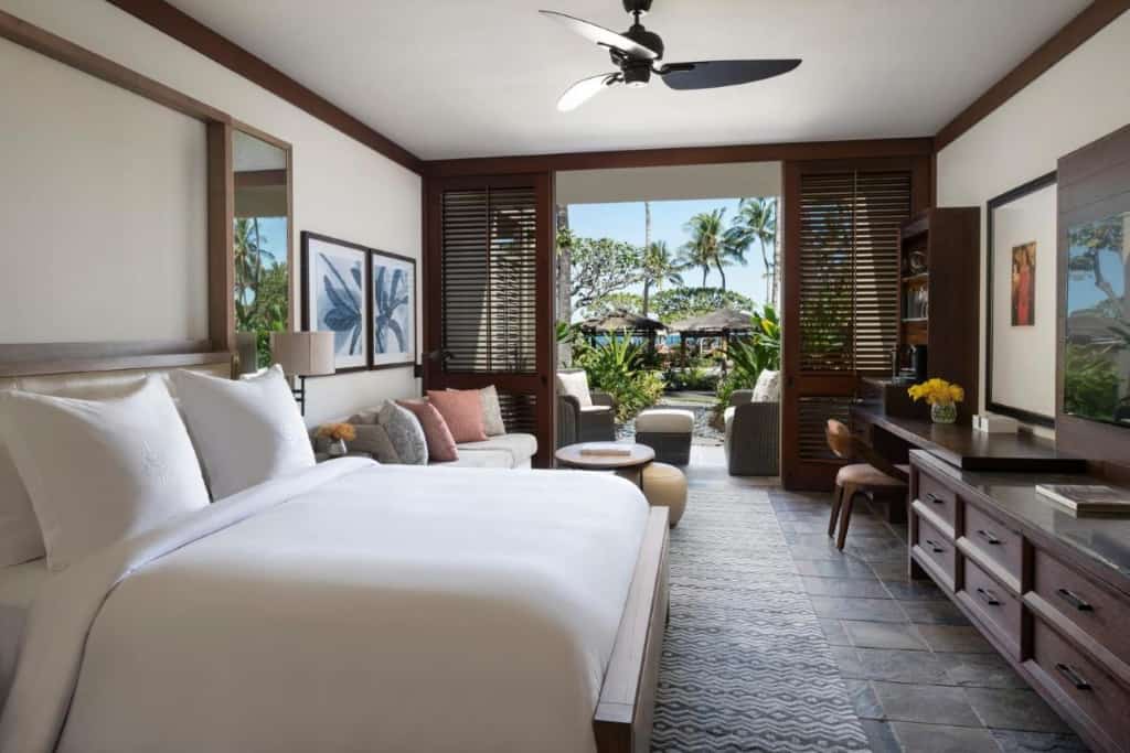 Four Seasons Resort Hualalai - an upscale, stylish, and breathtaking resort easily one of the most lavish places to stay in Big Island