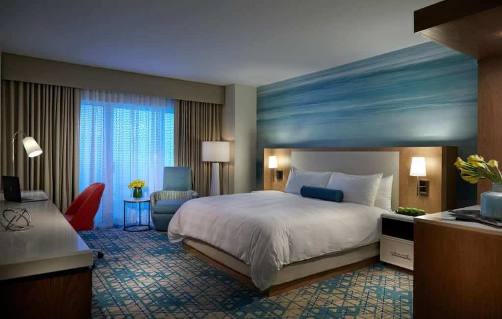 Inside bedroom view of Seminole Hard Rock Hotel & Casino Hollywood hotel in Fort Lauderdale