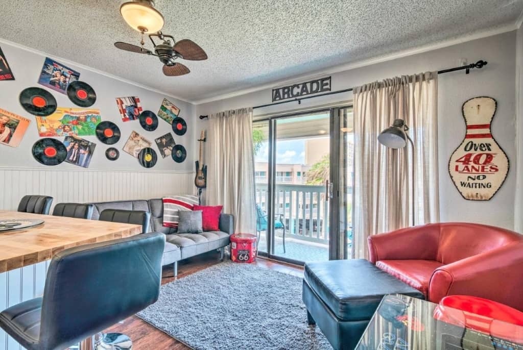 Beachfront Corpus Christi Condo with Arcade Room! - a quirky, themed and cozy accommodation well-equipped for a couple's romantic getaway
