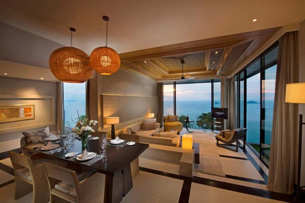 Conrad Koh Samui Residences - an award-winning, trendy and lavish resort surrounded by 25 acres of lush green jungle overlooking the gulf of Thailand