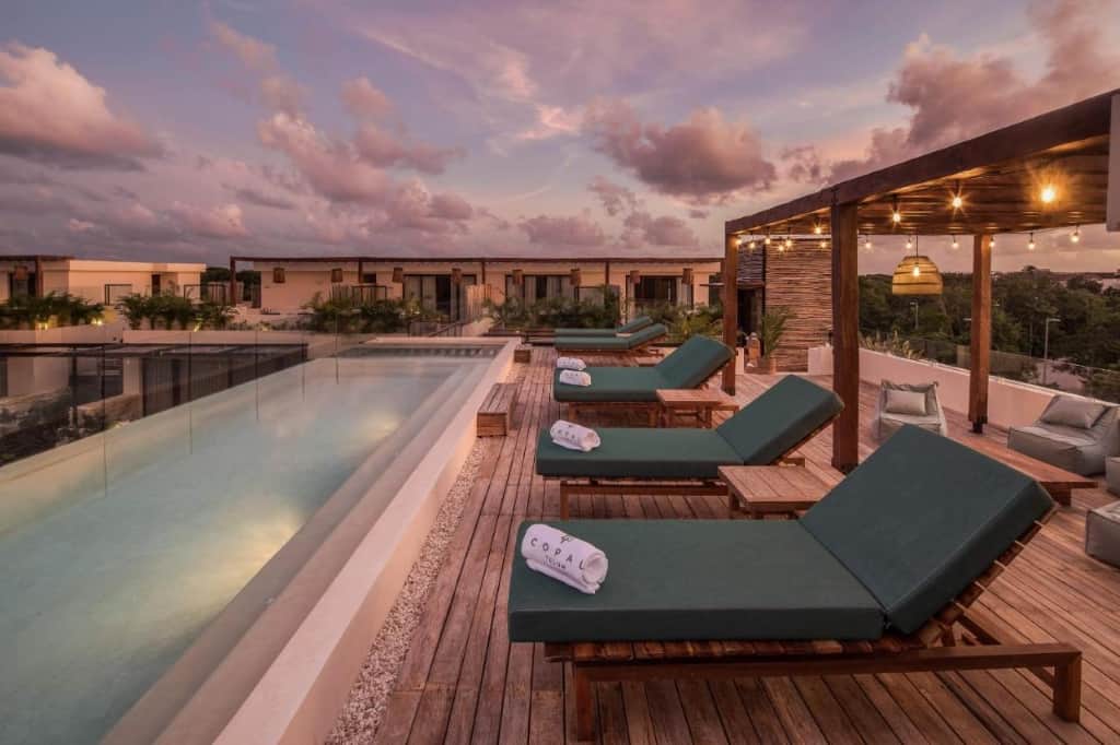 Copal Tulum Hotel - a contemporary, hip and bright hotel featuring a fitness center and outdoor swimming pool