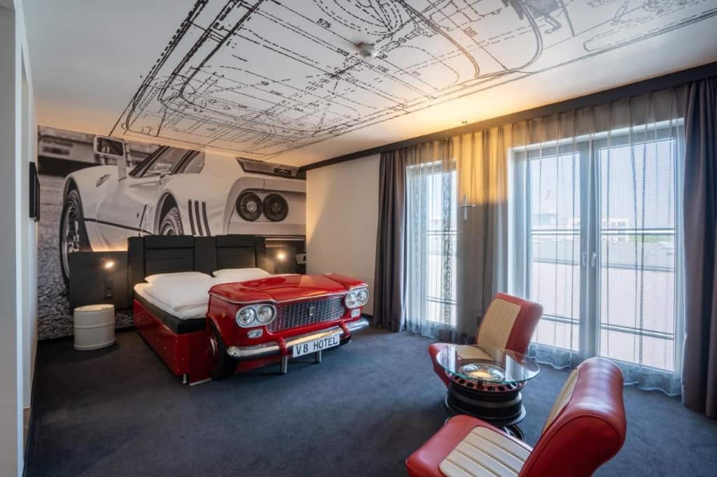 V8 Hotel Köln at MOTORWORLD - a new, themed and fun accommodation offering guests a buffet or vegetarian breakfast