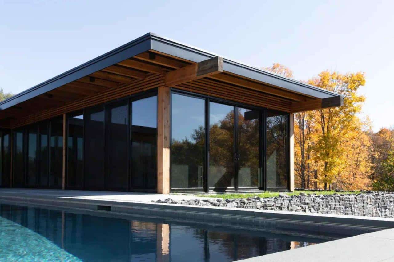 Modern Glass House with Pool & Catskill views in Hudson Valley - one of the most Instagrammable hotels in Hudson