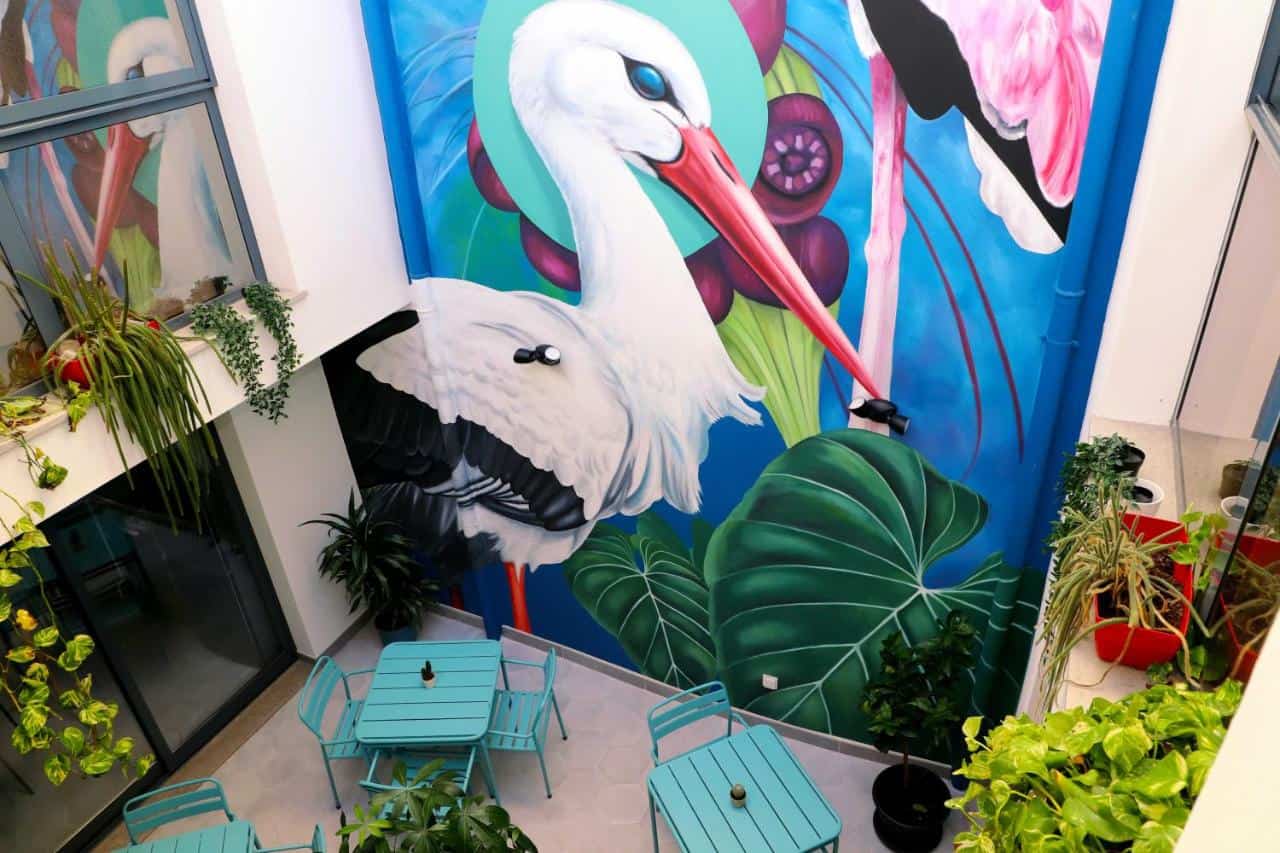 Le Jardin Secret de Faro Guesthouse - a colorful, kitsch, and fun party hotel to stay in Faro