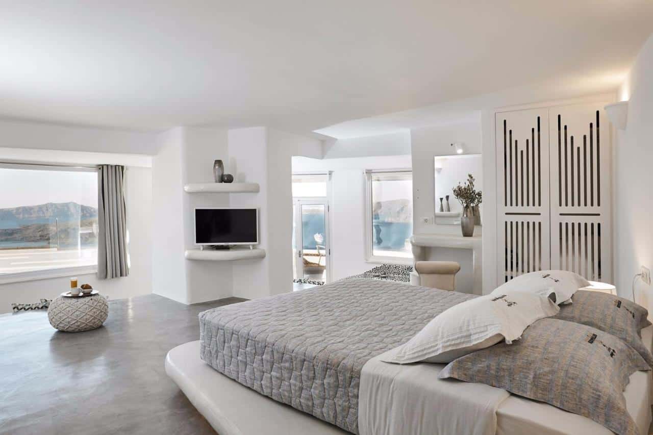 Modern hotel in Santorini